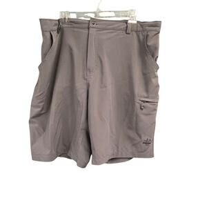 Sportsman Gray Fishing Cargo Shorts 2XL Mens Elastic Waist Lightweight